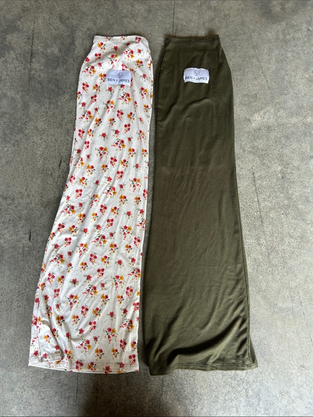 Floral White and Olive Green Baby Sleep Sack Set